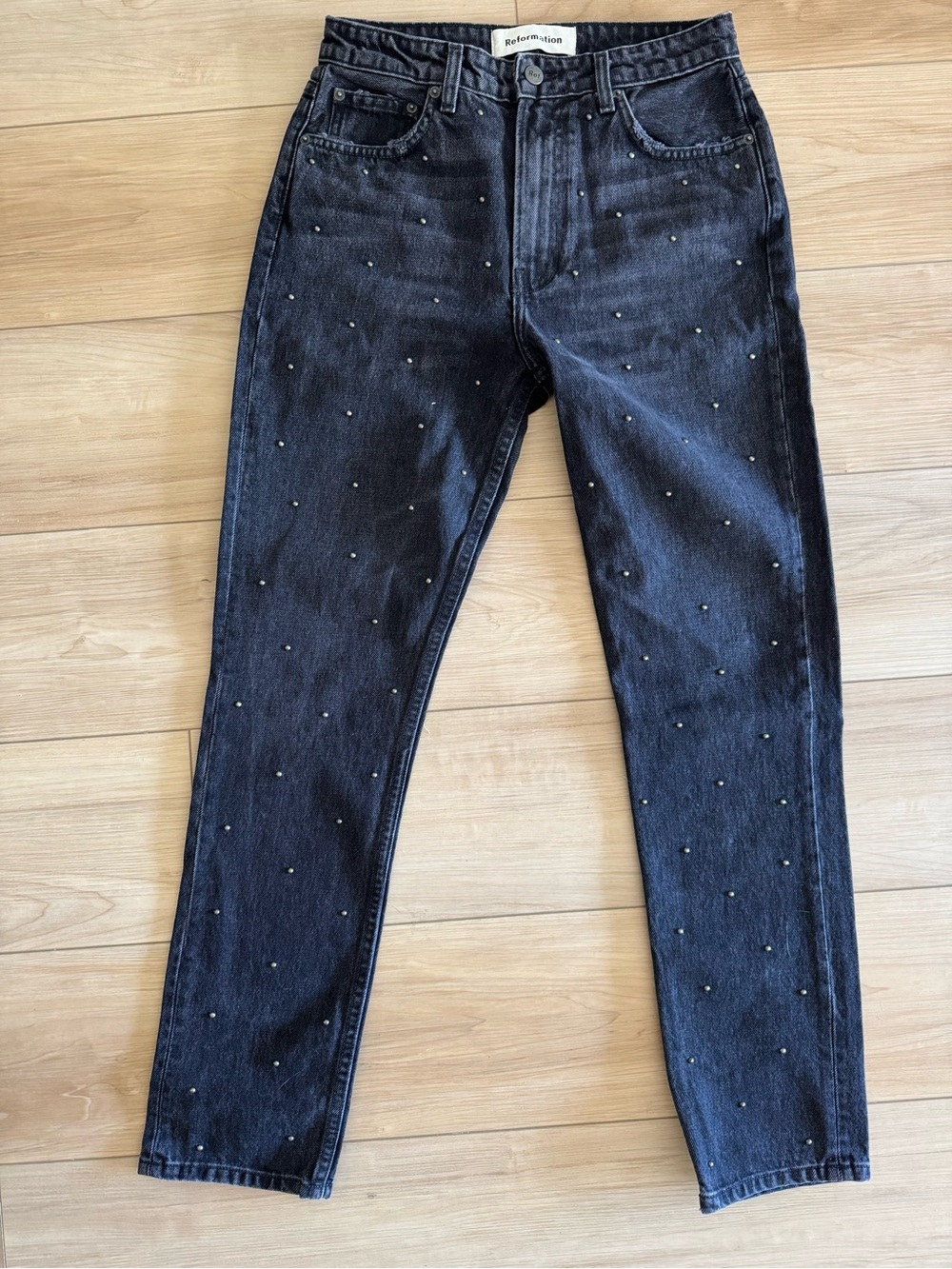 Reformation Harley Studded High Rise Jeans - Size 27